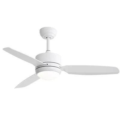 Image de Parrot Uncle 117 cm Ventilateur de plafond avec lumière, 3 pales ABS, moteur DC à 6 vitesses, design moderne pour le salon et la chambre à coucher