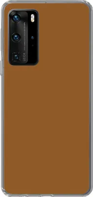 Produktbild von MuchoWow® Handyhülle Schutzhülle Hülle für Telefoonhoesje Huawei P40 Pro Braun - Erdton - Unifarben Silikon Softcase Handy Hülle - Schutz
