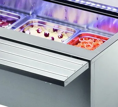 Produktbild von KBS Tablettrutsche für Salatbar Edelstahl für eine Frontseite Vollkonstruktion