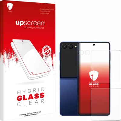 Produktbild von upscreen Schutzglas für Samsung Galaxy Z Flip 7 (Display+Kamera) Schutzfolie Panzer Folie Glas Display Schutz klar