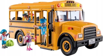 A Playmobil school bus with figures.