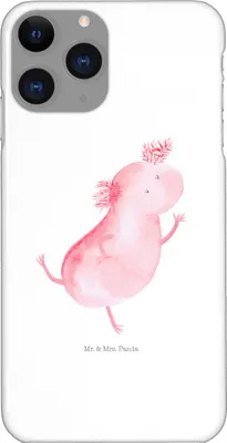 Produktbild von Mr. & Mrs. Panda Iphone 11 Pro Handyhülle Axolotl Tanzen - Weiß - Geschenk, Premium Kunststoff, Handy Case, Sterne, Freudig, Schwanzlurch, gut Gelaunt, Freundin