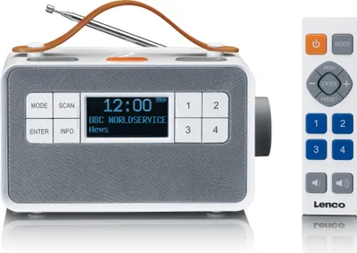 Produktbild von Lenco PDR-065WH - Transportables UKW-/DAB+-Radio für Senioren mit großen Tasten und „Easy Modus“-Funktion, Weiß