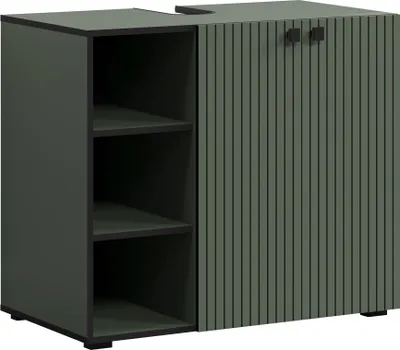 Produktbild von trendteam Bad Waschbeckenunterschrank Pure Bliss Grün Melamin B/H/T ca. 90/79/53 cm