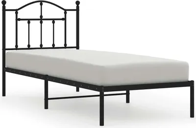 Obrázek produktu pro vidaXL Postel s čelem kovová černá 90x200 cm