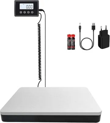 Produktbild von Paketwaage,200kg/10g digitale Versandwaage,Hochleistungs-Edelstahl-Postwaage mit Hold &Tara,Kofferwaage Wandmontiertem LCD Display