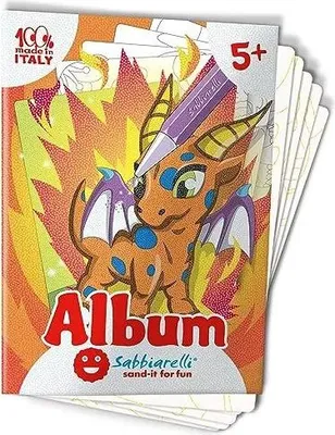 Produktbild von Sabbiarelli Sandmalerei Album Drachen kreatives Bastelset für Kinder