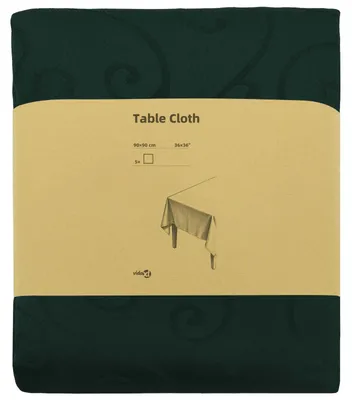 Produktbild von vidaXL Tischdecke 5 stk. Quadratisch Dunkelgrün 90 x 90 cm