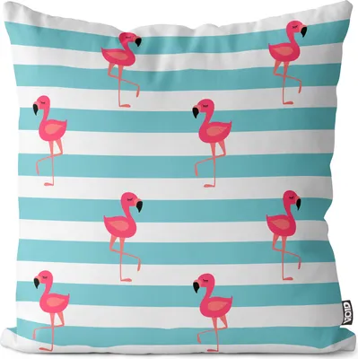 Produktbild von VOID Flamingo Strand weiss Kissenbezug Kissenhülle Sofakissen Kissen Deko Outdoor-Kissen Dekokissen