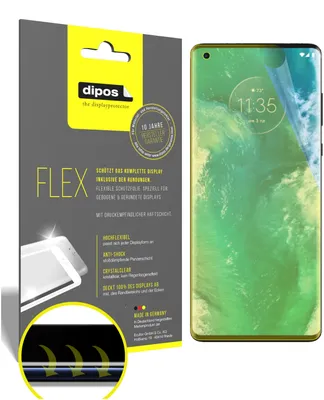 Produktbild von 3x Schutzfolie für Motorola Edge Folie, 100% Displayabdeckung, dipos Flex