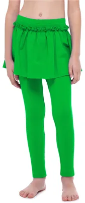 Produktbild von Merry Style Mädchen Lange Leggings aus Baumwolle mit Rock MS10-255 (Grün, 140 cm)