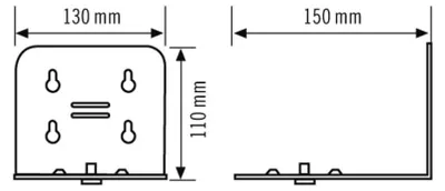Produktbild von ESYLUX Wandhalterung SLP-2WALLMOUNT.PLATE schwarz