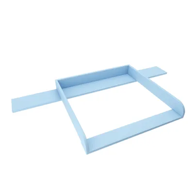 Image de regalik Plan à Langer avec Plateau pour Hemnes d'IKEA, Table à Langer pour Commode 50x160 cm, Plan à Langer avec Façades arrondis, Bleu