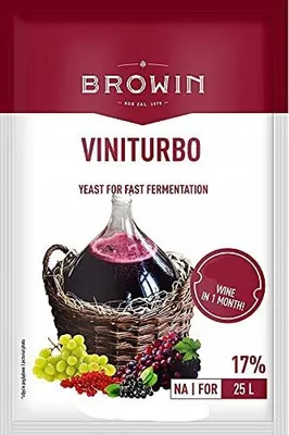 Produktbild von ViniTurbo  Turbo Weinhefe für schnelle Gärung Hefe + Hefenährsalz Wein machen Obstwein