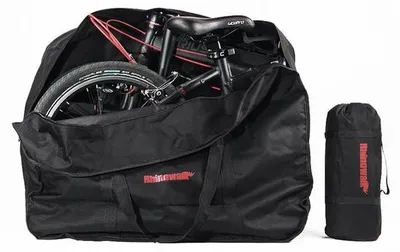 Immagine prodotto di Borsa da bicicletta pieghevole con dimensioni 35,6 - 40,6 cm (14 - 16 pollici), accessori inclusi gratuitamente