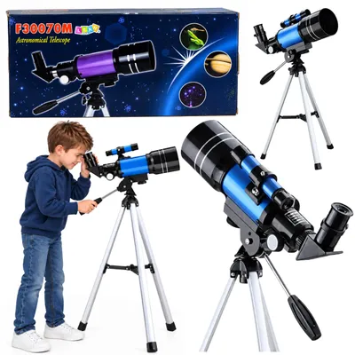 Imagen del producto de Telescopio astronómico para niños con trípode - Azul Aumento 150x