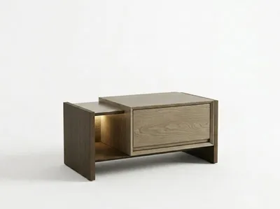 Immagine prodotto di Tavolini da comodino in legno, color marrone, stile moderno, per la camera da letto
