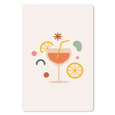 Produktbild von MuchoWow® Mauspad Mousepad Cocktail - Orange - Sommer 18x27 cm - Mousepads - Maus Mat - Pad - Mausunterlage