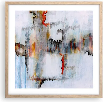 Produktbild von Gerahmtes Poster - Rahmen in heller Eiche - Abstraktion modern - 50x50 cm - Wand Bild - Wanddeko - Wandbilder - Wandposter - Bilderrahmen - Bilder - Kunstdruck - Wandbild - P2NAC50x50-3676