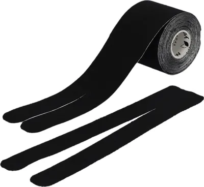 Produktbild von yellowSPORT yellowPRECUT TAPE - Kinesiotaping Tape - Y-förmige gebrauchsfertige Pflaster - Schwarz - 20 Anwendungen x 25 cm