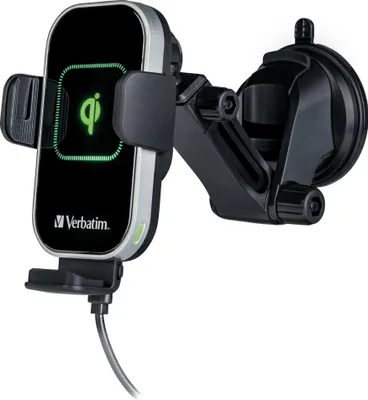 Image de Verbatim FWC-03 Pro Qi Fast Wireless Autoladegerät retail Smartphone Noir USB Recharge sans fil Auto