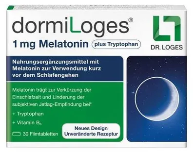 Obrázok produktu pre Dormiloges 1 mg Melatonin plus Tryptophan Film Tab. 30 ks