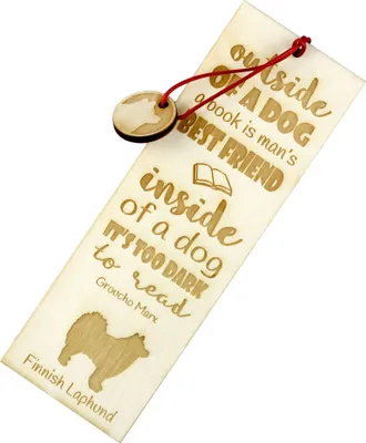 Immagine prodotto di Cane lappone finlandese - segnalibro con cane, segnalibro personalizzato, regalo per gli amanti dei libri del marchio Art-Dog