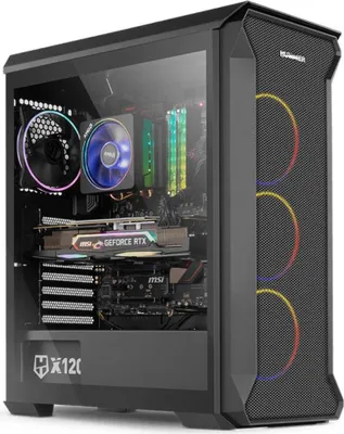 Produktbild von NOX Hummer Quantum, Mini Tower, PC, Schwarz, ATX, ITX, micro ATX, Acrylnitril-Butadien-Styrol (ABS), Metall, SPCC, Gehärtetes Glas, 16,8 cm
