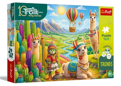 Produktbild von Puzzle 160 Teile Lamas Die Familie Treflik Trefl 5+ Kinder Spielzeug