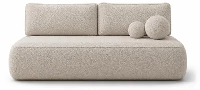 Zdjęcie produktu dla Möbae Mona – rozkładana sofa w kolorze beżowym Anthology 02, 86 x 207 x 91 cm, z funkcją spania; tapicerowana sofa rozkładana do salonu, nowoczesna i wygodna sofa z funkcją leżanki