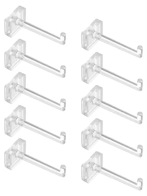 Acrylhaken 4,3 cm, 10 Stück, transparent, für Regale
