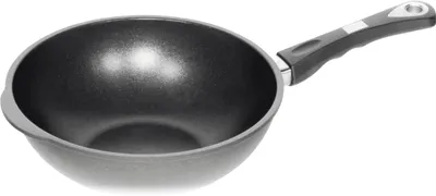 Produktbild von AMT Gastroguss WOK Wokpfanne, 32 cm max. Durchmesser, Gusseisen/Gussaluminium, Induktionsherd-geeignet, Antihaftbeschichtung