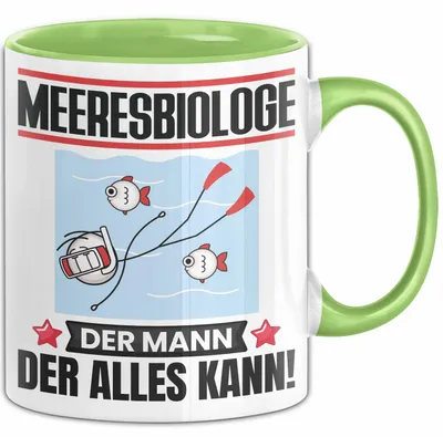 Produktbild von Meeresbiologe Tasse Geschenk für Meeresbiologe Der Mann Der Alles Kann Geschenkidee zum Geburtstag (Grün)