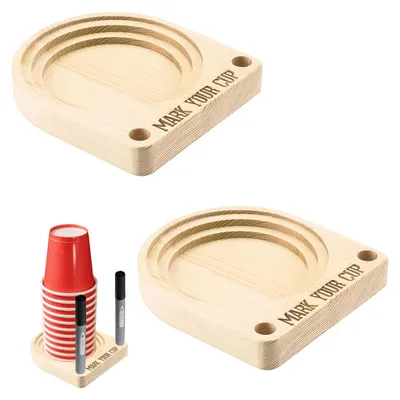 Produktbild von Set aus 2 Becherhaltern mit Markierungsnut für Partys