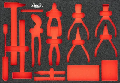 Produktbild von VIGOR Weichschaumeinlage leer V5637N-L L x B x H: 563 mm x 393 mm x 35 mm