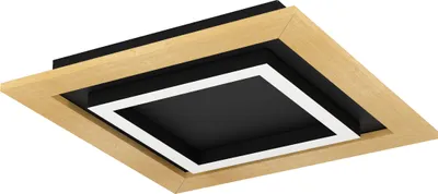 Produktbild von TIRRENARA Wand-/Deckenleuchte Lampe Beleuchtung - L37 x B37 x H5,5 cm - schwarz, braun - IP20