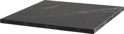 Image de Plateau de table stratifié carré 60 x 60 cm en marbre noir - Oviala Rivoli