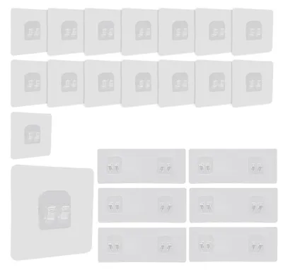 Selbstklebende Haken, 22 Stück, transparent, wasserdicht, für Küche & Bad