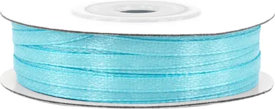 Produktbild von Satinband 3mm x 50m Rolle Helltürkis