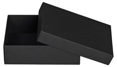 Produktbild von Faltschachtel 11,5 x 15,5 x 5 cm, Schwarz, Deckel, Recyclingkarton - 10er Set