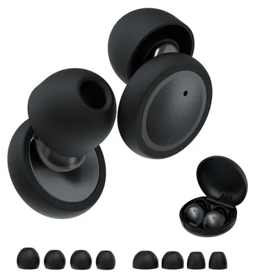Immagine prodotto di Tappi per le orecchie per dormire - 2 paia, riduzione del rumore di 30 dB, colore nero