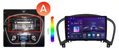 Obrázek produktu pro Autorádio, dotykový displej, multimediální přehrávač, kompatibilní s modelem Nissan Juke (F15) pro roky 2010-2019, vestavěný chladič, Android GPS navigace, model V1 Pro (2GB-64GB) - A