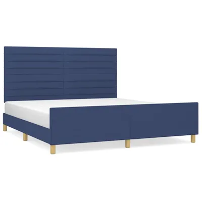 Produktbild von Bettgestell ohne Matratze Blau 180x200 cm Stoff