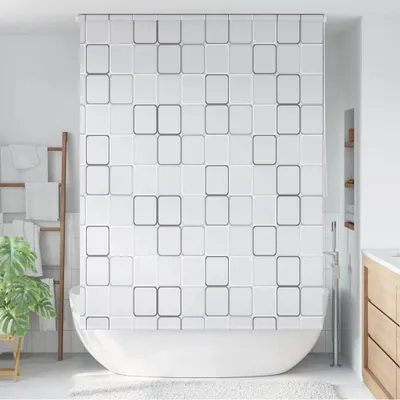 Produktbild von Maison Exclusive - Duschrollo 140x240 cm Quadratmuster