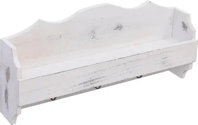 Obrázok produktu pre vidaXL Nástenný vešiak na kabáty biely 50 × 10 × 23 cm Drevo