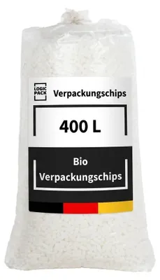 Produktbild von Verpackungschips 400l - leichte Polsterchips und 100% biologisch abbaubar