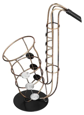 Produktbild von Wine Bottle Holder Metal Figurines Saxophone Practical Crafts Home Decoration Accessories