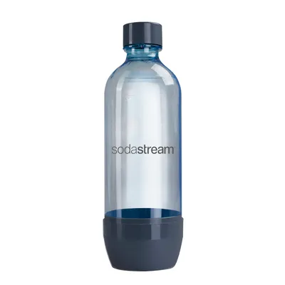 A SodaStream bottle on a white background.
