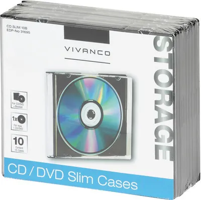 Produktbild von CD/DVD Slim Case, 10er Pack (31695)