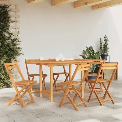 Produktbild von Gartentisch Ausziehbar Massivholz Teak 110-160x80x75 cm Terrassentisch mit Sonnenschirmloch wetterfest stabil ideal für Balkon Garten Outdoor Nutzung